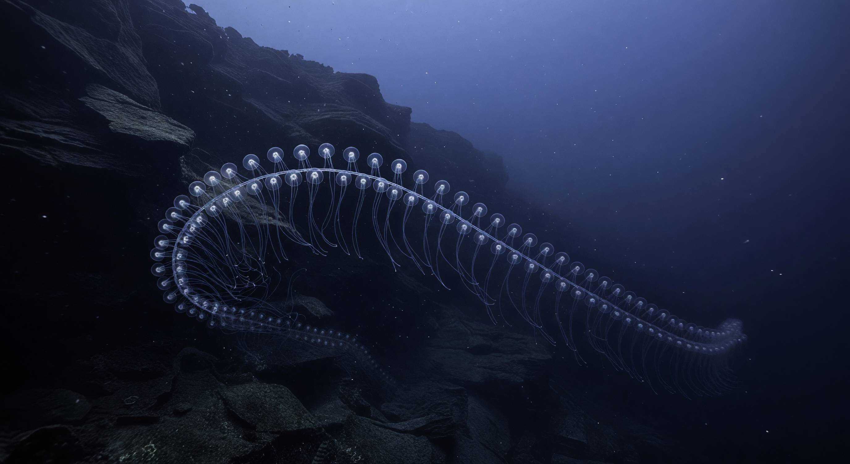 Physonecta lungo il muro d'ombra