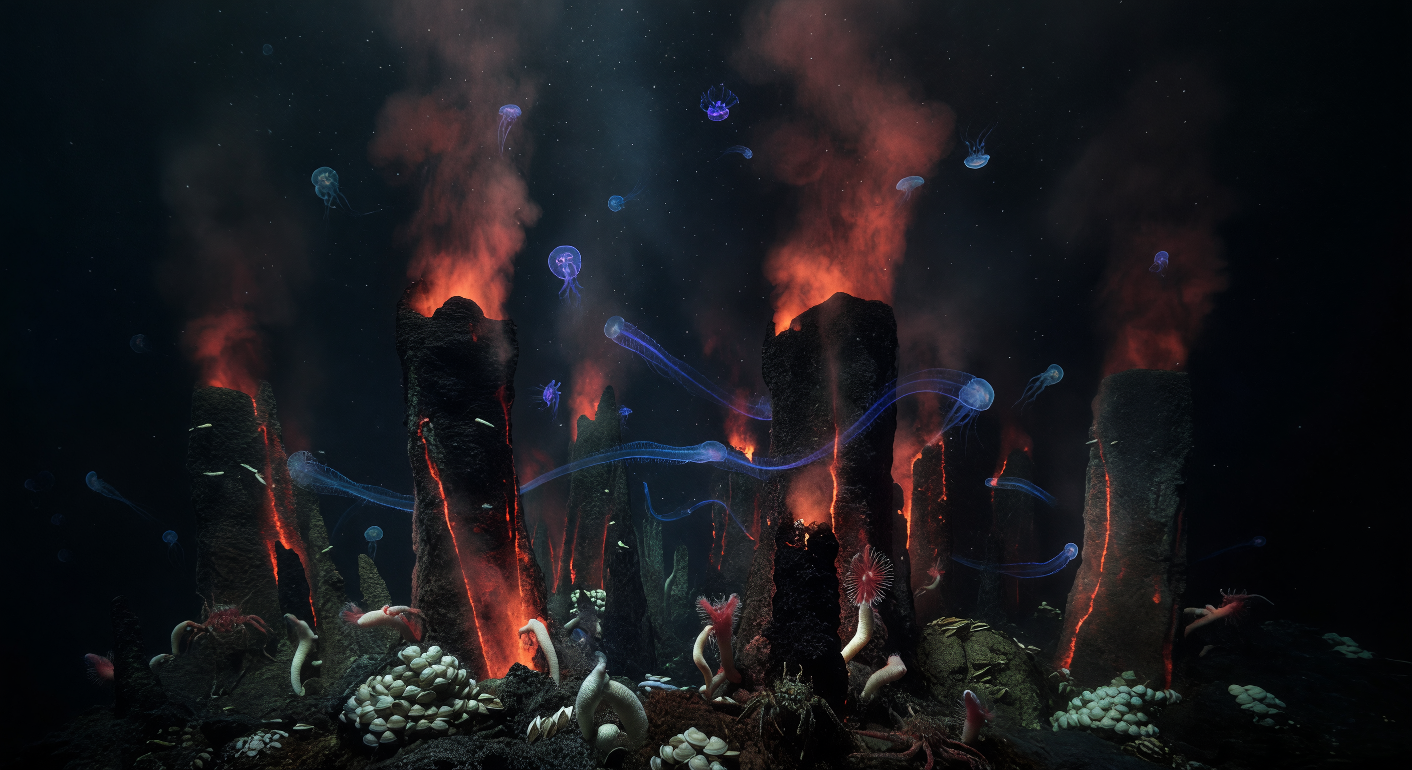 Jellies Over Sulfide Spires