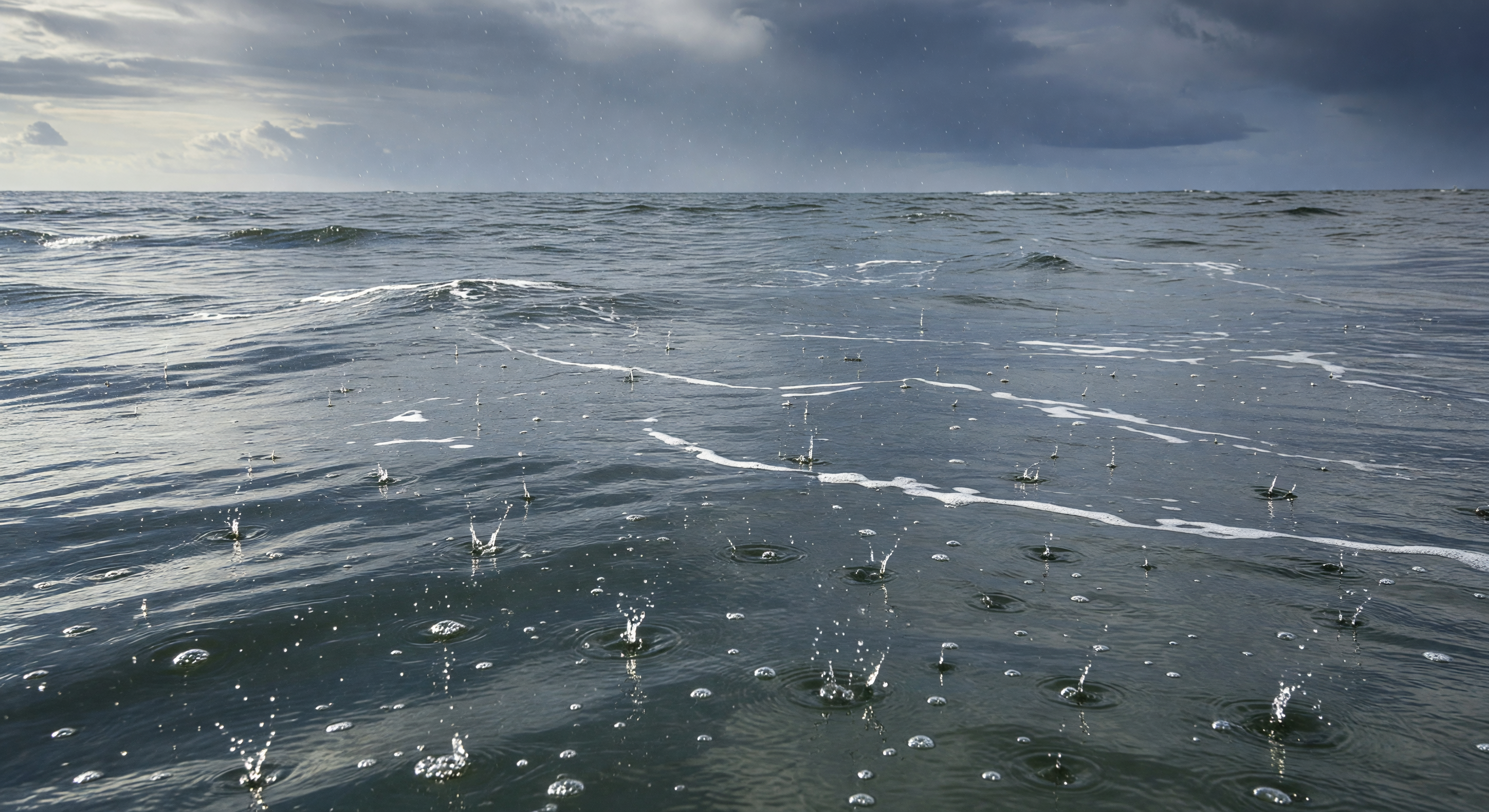Rain on the ocean