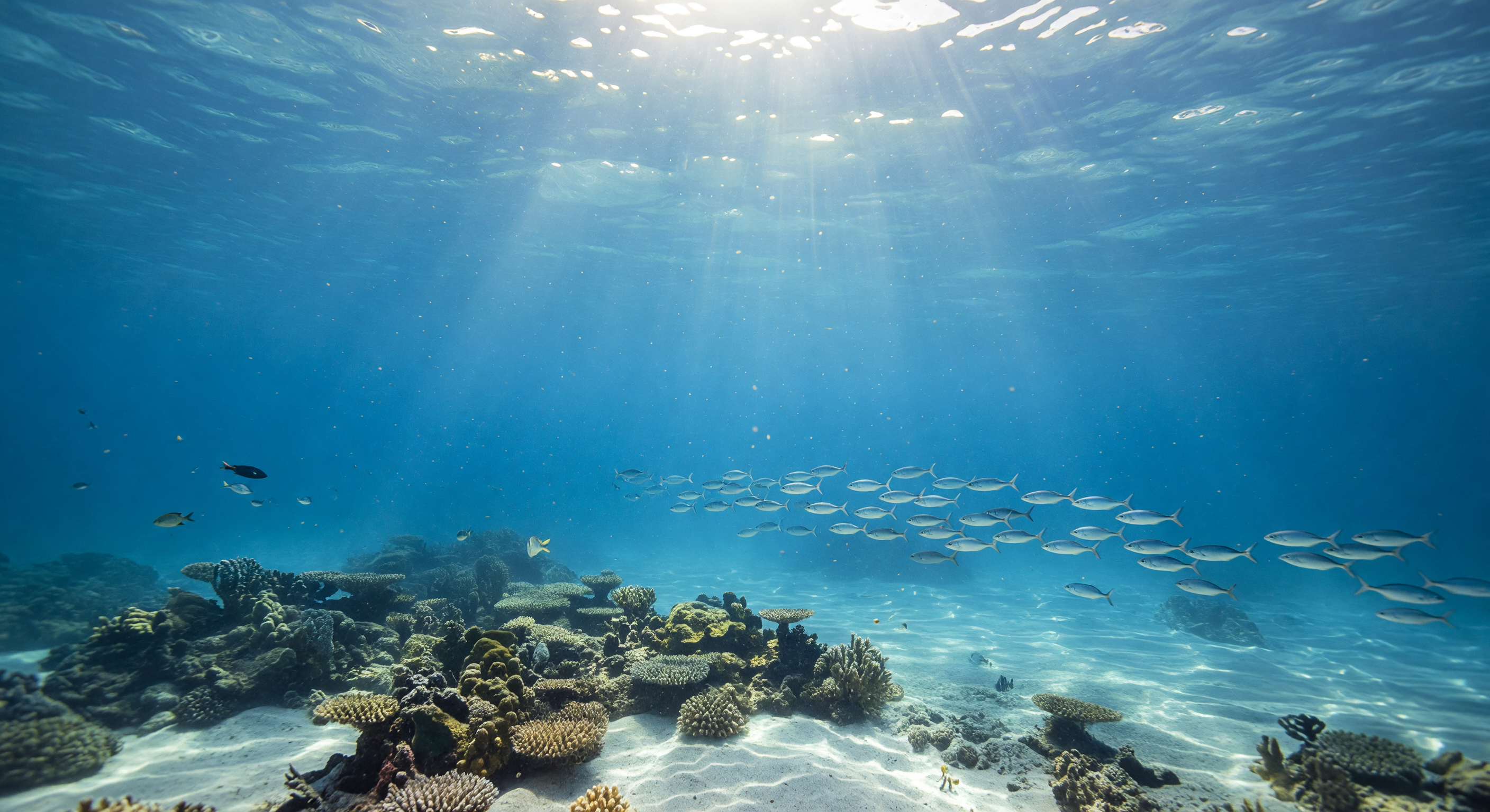 Sunlit surface waters